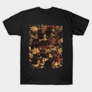 Cat Mushroom Mysteries Purrfectly Curious T-Shirt